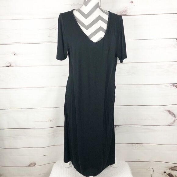 GAP V-neck Black Maternity Dress size XL - Picture 1 of 4